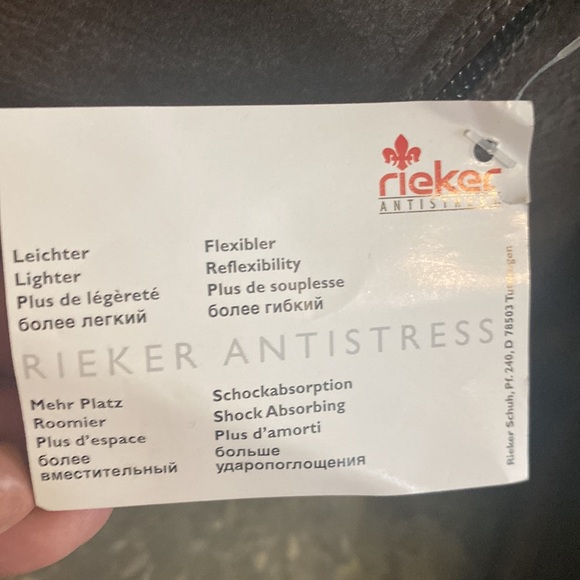 NEW Womens RIEKER Anti-stress Boots. Ankle. Sherpa colored yard cuffs 40/9 Brown - Picture 10 of 10